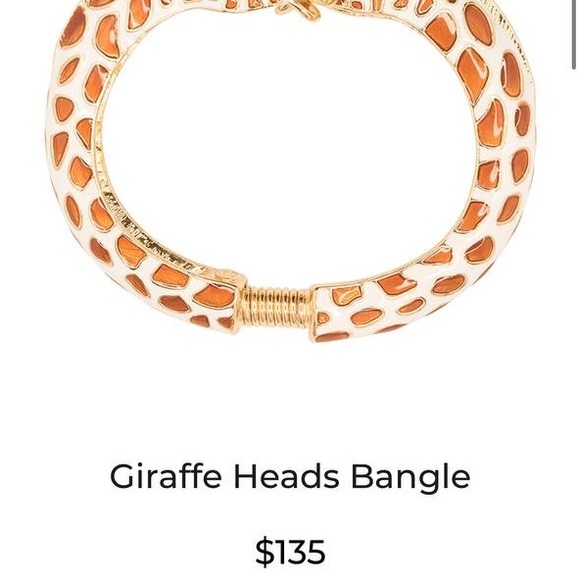 Kenneth Jay Lane Giraffe Bangle & Acorn Pendant Necklace Set – Enamel, Gold Tone - Picture 7 of 8